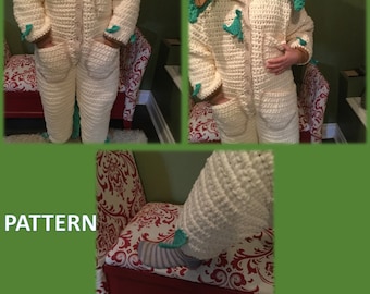 Leafeon Onesie Crochet Pattern, Ladies XS to XL UK