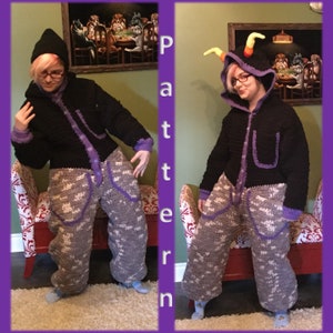 Capricorn Adult Onesie Crochet Pattern with Candy Corn Horns