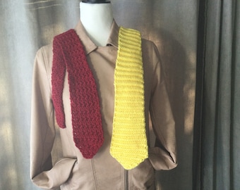 Crocheted Tie Patterns, Pattern for 2 Ties