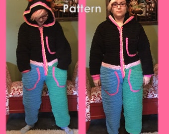 Pisces Adult Onesie Crochet Pattern with Candy Corn Horns