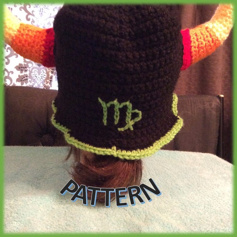 Candy Corn Horns Virgo Hat Crochet Pattern Etsy