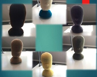Crocheted Mannequin Head Pattern for 6 Sizes