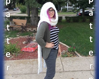 Winter Wonderland Hooded Scarf Crochet Pattern