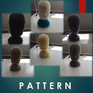 Crocheted Mannequin Head Pattern for 6 Sizes