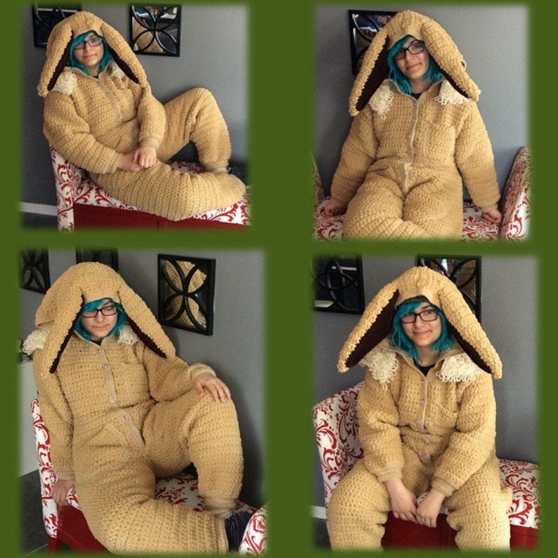 Eevee Onesie Crochet Pattern Ladies XS to XL