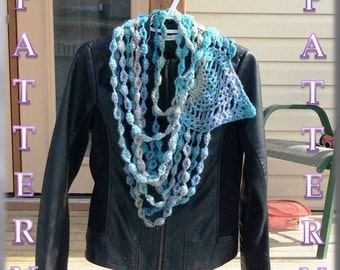 Crochet Pattern, Infinity Necklace Scarf