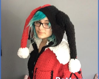 Harlequin Onesie Crochet Pattern, Adult sizing
