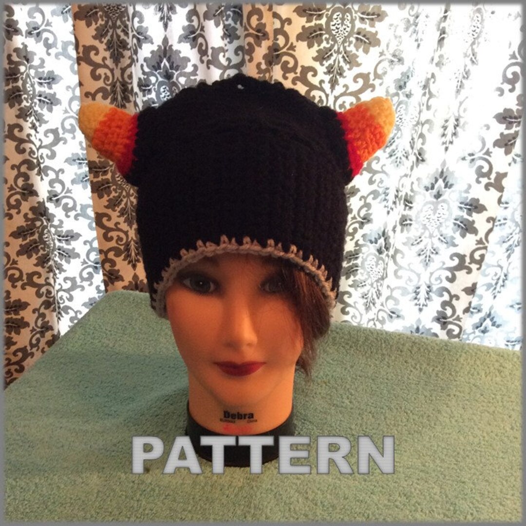 Candy Corn Horns Zodiac Cancer Hat Crochet Pattern Etsy UK