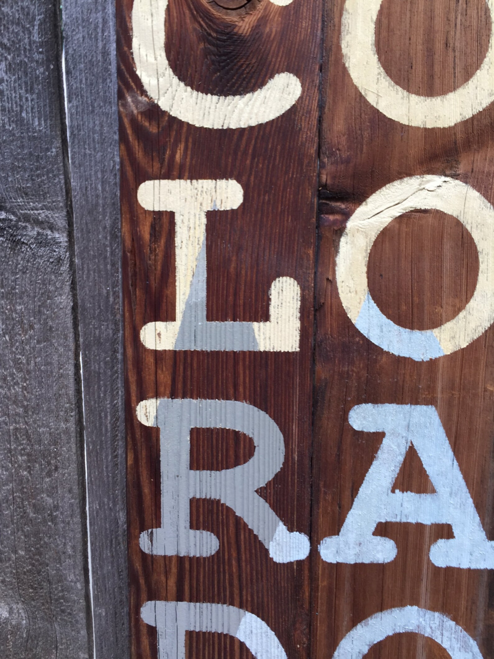 Colorado repurposed abstract mountains handpainted wooden Etsy