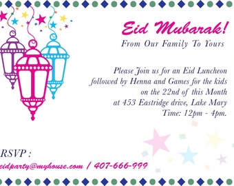 Eid Party Invites Etsy