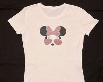 Minnie Mouse Sunglasses Shirt Minnie Shirt Minnie Sunglasses Shirt Disney Shirt Minnie Mouse Shirt Minnie Rose Gold Shirt Disney World Shirt