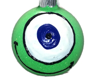 Mike Wazowski Ornament Monsters Inc Ornament Mike Wazowski Glitter Ornament Monsters Inc Glitter Ornament Disney Gift Monsters University