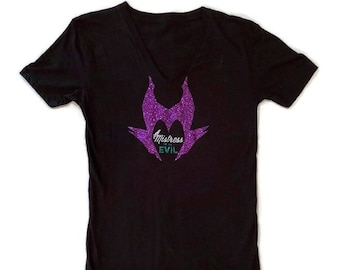 Mistress of All Evil Shirt Maleficent Shirt Disney Villains Shirt Disney's Maleficent Mistress of All Evil Glitter Shirt Disney Halloween