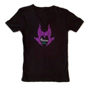 Mistress of All Evil Shirt Maleficent Shirt Disney Villains Shirt Disney&#39;s Maleficent Mistress of All Evil Glitter Shirt Disney Halloween