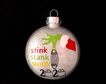 Grinch Hand Christmas Ornament 2020 Stink Stank Stunk Quarantine Christmas 2020 Ornament Grinch Stink Stank Stunk Mask Christmas 2020