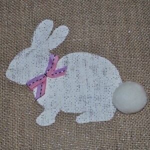 Bunny Burlap Table Runner Easter Burlap Table Runner Spring Table Runner Bunny Table Runner Easter Table Decor Bunny Table Decor image 4