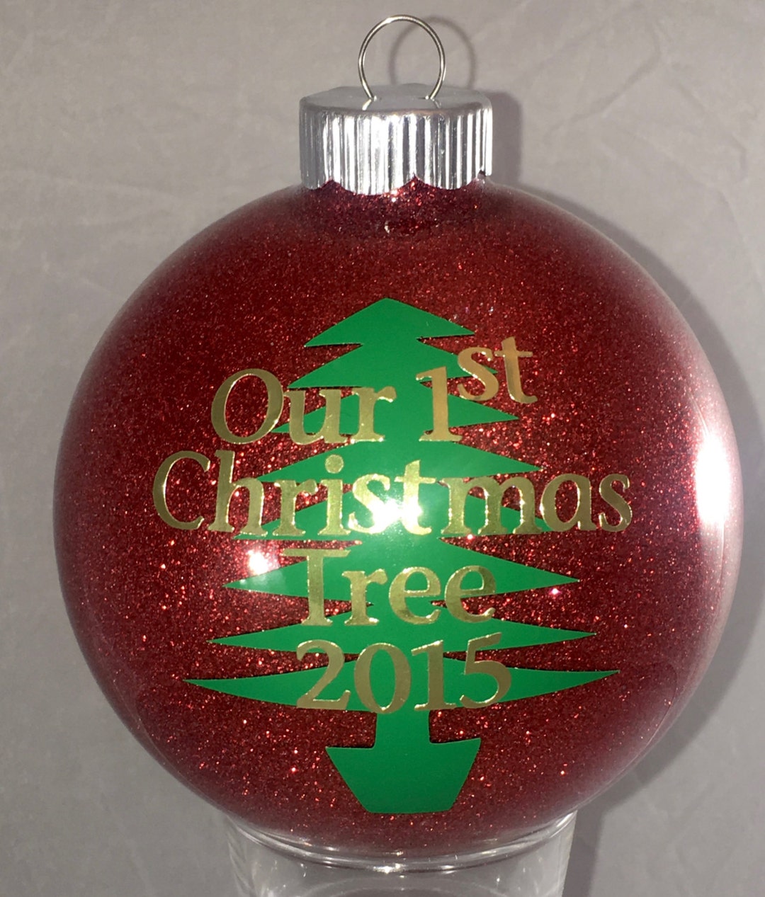 Our First Christmas Tree Glitter Ornament Our First Christmas Ornament
