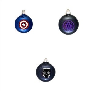 Marvel Super Hero Ornaments Super Hero Glitter Ornaments Marvel Comics Ornaments Super Hero Gifts Infinity Wars Ornaments Avengers Ornament image 2