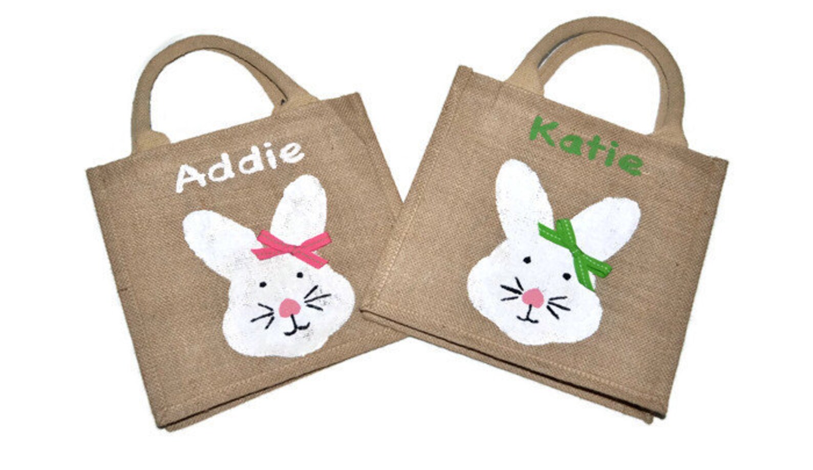 Easter Basket Personalized Easter Basket Burlap Bunny Etsy