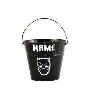 Black Panther Bucket - Black Panther Easter Basket - Personalized Easter Basket - Custom Metal Easter Bucket - EasterPail - SuperHero Easter