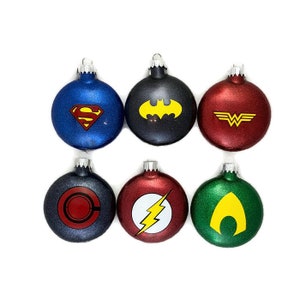 Justice League Ornaments Super Hero Ornaments The Justice League Movie DC Comics Ornaments Super Hero Gifts Superhero Ornament Bild 1