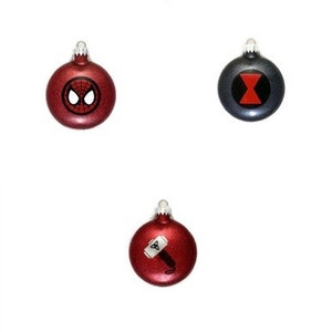 Marvel Super Hero Ornaments Super Hero Glitter Ornaments Marvel Comics Ornaments Super Hero Gifts Infinity Wars Ornaments Avengers Ornament image 4