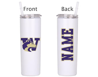 University of Washington 20oz Tumbler Washington Huskies Tumbler UW Huskies Cup University of Washington Personalized Tumbler