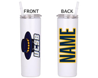 UCSB Tumbler University of California Santa Barbara Skinny Tumbler Gauchos Tumbler Custom College Tumbler UCSB Gauchos Personalized Tumbler