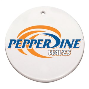 Adorno de Pepperdine Adorno de la Universidad de Pepperdine Adorno navideño de Pepperdine Regalo de graduación de Pepperdine Adorno de ondas de Pepperdine