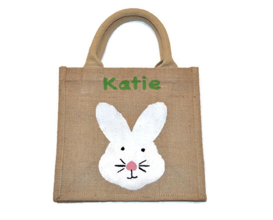 Easter Basket Personalized Easter Basket Burlap Bunny Etsy