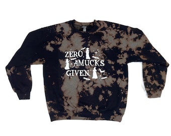 Zero Amucks Given Sweatshirt Witch Sisters Shirt Hocus Pocus Sweatshirt Halloween Bleached Sweatshirt Hocus Pocus Bleached Sweatshirt Witch