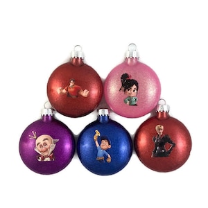 Wreck It Ralph Ornaments Disney Wreck-It Ralph 2 Vanellope Ornament Fix It Felix Ornament King Candy Ornament Sergeant Calhoun Ornament
