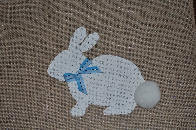 Bunny Burlap Table Runner Easter Burlap Table Runner Spring Table Runner Bunny Table Runner Easter Table Decor Bunny Table Decor Bild 3