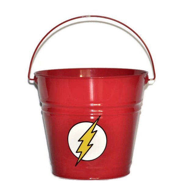 The Flash Superhero - The Flash Bucket- Personalized Easter Basket - Custom Personalized Metal Easter Bucket - SuperHero Easter