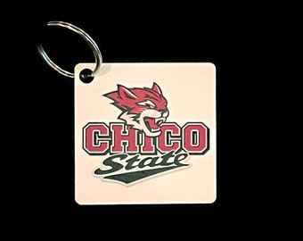 CSU Chico Keychain California State University Chico Keychain Personalized Keychain Chico State Keychain Personalized College Keychain Chico