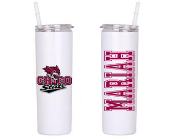 Chico State 20oz Stainless Steel Tumbler Chico State Gift Chico State Cup Chico State Personalized Tumbler California State University Chico