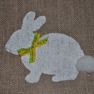 Bunny Burlap Table Runner Easter Burlap Table Runner Spring Table Runner Bunny Table Runner Easter Table Decor Bunny Table Decor image 5