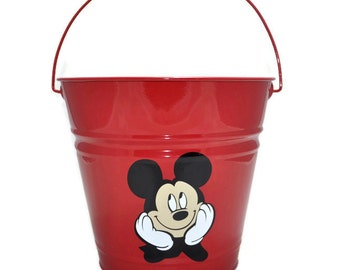 Mickey Mouse Bucket - Easter Basket - Personalized Easter Bucket - Custom Personalized Metal Easter Bucket - Easter Pail - Disney Easter