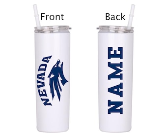 University of Nevada Reno 20oz Stainless Steel Tumbler UNR Wolf Pack Gift UNR Personalized Tumbler UNR Graduation Gift Reno Wolf Pack