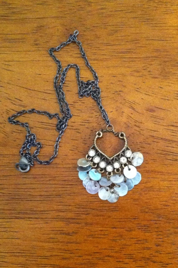 Items similar to Shiny Sequin Necklace on Etsy