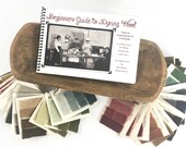 Beginners Guide to Dyeing Wool 60 Primitive Colors Sample Set TOD Spoon. Recipes in book using W. Cushing Acid Dyes
