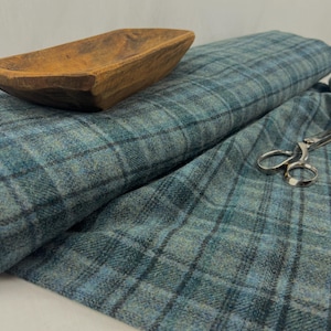 Yardage GLACIER BLUE Wool Fabric by the Yard ~ 100 percent wool - Medium weight 16 oz. yard ~  58&quot; Wide
