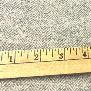 Yardage GREY OATMEAL HERRINGBONE Wool Fabric by the Yard ~ 100% Wool ~ Medium Weight 14 oz yard