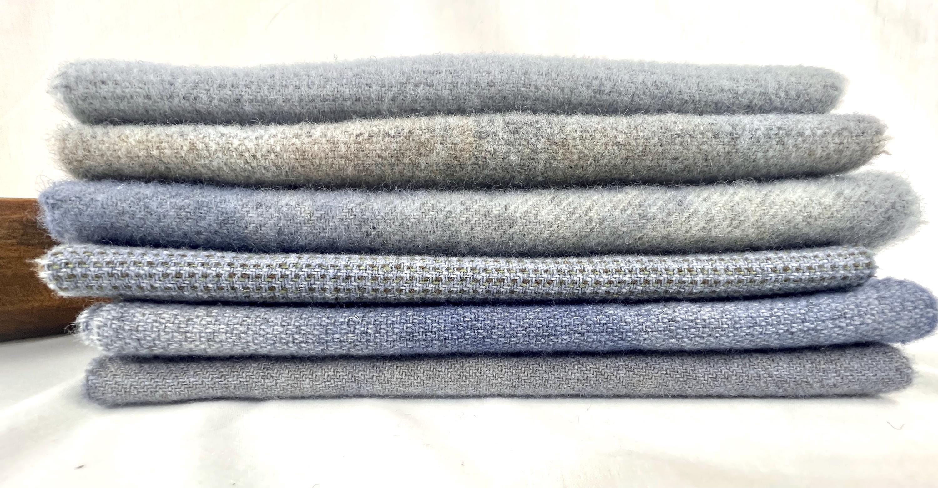 100% Wool Fabric Bundle: Rug Hooking and Appliqué (8