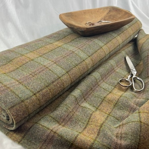 Wool Fabric by the Yard ~ Medium to Heavy weight 16oz. yard ~  60" Wide ~ Color: CAPE COD PLAID