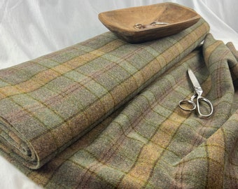 Wool Fabric by the Yard ~ Medium to Heavy weight 16oz. yard ~  60" Wide ~ Color: CAPE COD PLAID