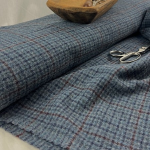 Yardage PATRIOT BLUE Wool Fabric by the Yard ~ 100 percent wool - Medium weight 1 lb, 1 oz. per yard ~  60&quot; Wide