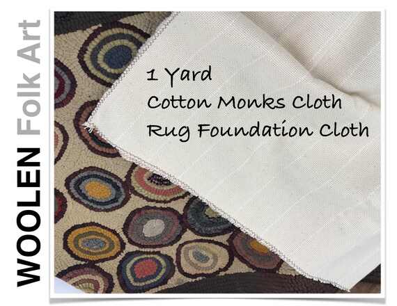 Rug Hooking Needlework Monks Fabric - Monks Cloth for Punch Needle - 100%  Cotton Punch Needle Cloth - Monks Cloth for Rug Making (1/2 Yard)