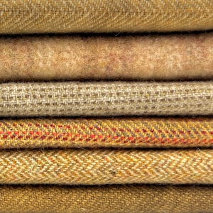 Bundle #6 Hand Dyed 100% Wool Fabric, Appliqué and  Rug Hooking (6) Panels  8&quot;x14&quot; each, Washed and felted ready for use.