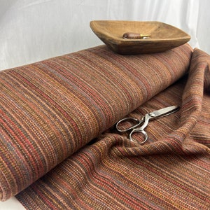 Wool Fabric by the Yard ~ Medium to Heavy weight 16oz. yard ~  58" Wide ~ Color: CAJUN STRIPE